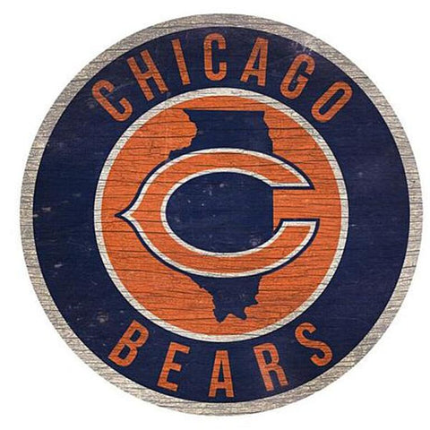 Chicago Bears 12" Wooden Wall Sign