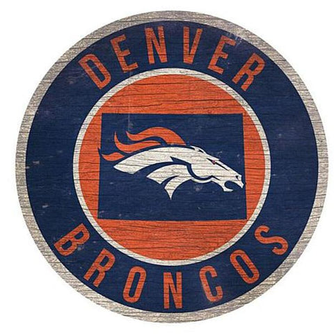 Denver Broncos 12" Wooden Wall Sign (OUT OF STOCK)