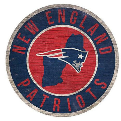 New England Patriots 12" Wooden Wall Sign