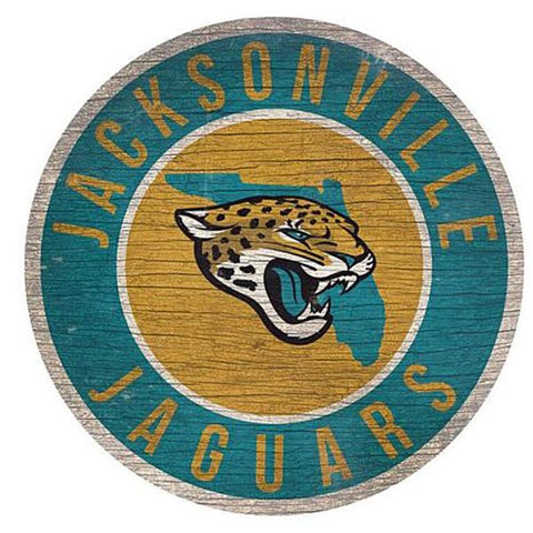 Jacksonville Jaguars 12" Wooden Wall Sign