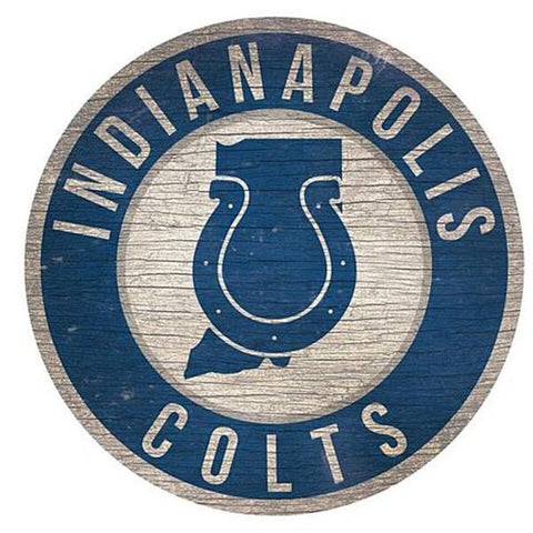Indianapolis Colts 12" Wooden Wall Sign