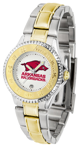 Arkansas Razorbacks Competitor Two Tone Stainless Steel Women's Watch