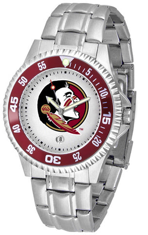 Florida State Men's Competitor Stainless Steel AnoChrome with Color Bezel Watch